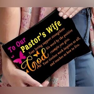 To Our Pastors Wife appreciation make up toiletries bag